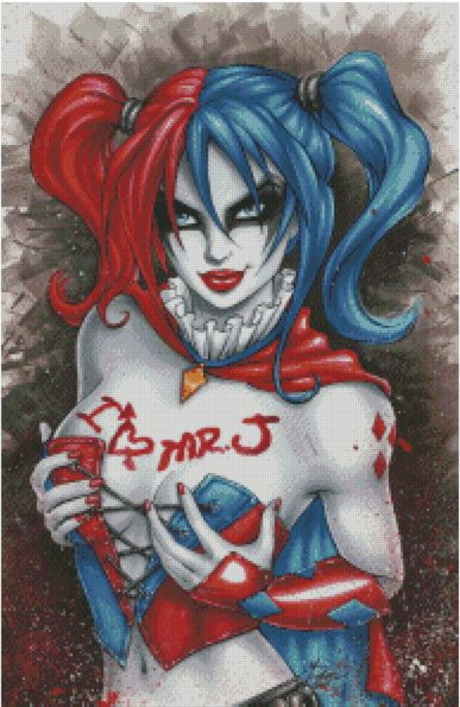 Harley Quinn Cross Stitch Pattern Etsy - Harley Quinn Cross Stitch Pattern Free