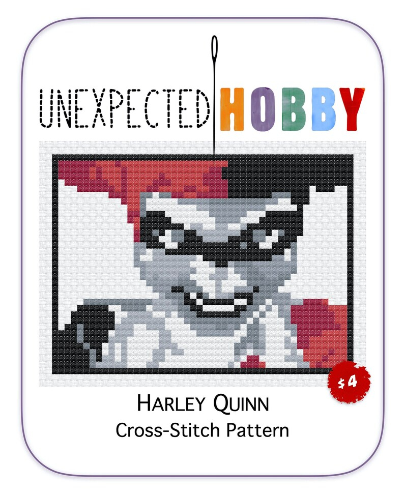 Harley Quinn Cross stitch Pattern INSTANT DOWNLOAD PDF Etsy - Harley Quinn Cross Stitch Pattern Free