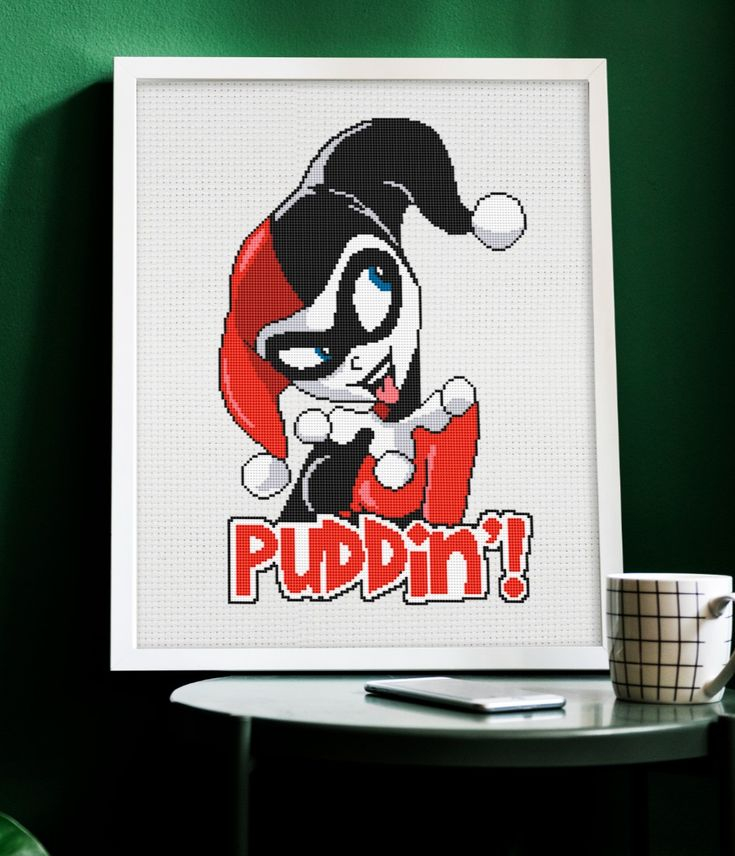 Harley Quinn Cross Stitch Pattern PDF Instant Download Comics Harley  - Harley Quinn Cross Stitch Pattern Free