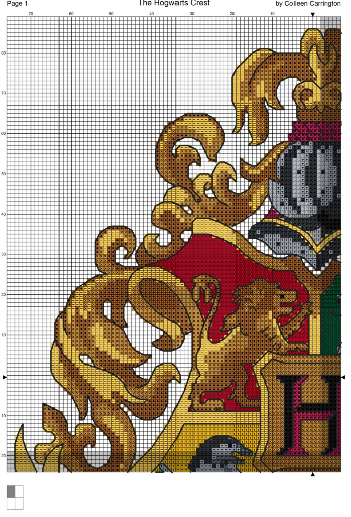 Harry Potter Crest Cross Stitch Pattern Free Cross Stitch Patterns - Hogwarts House Crest Cross Stitch Pattern