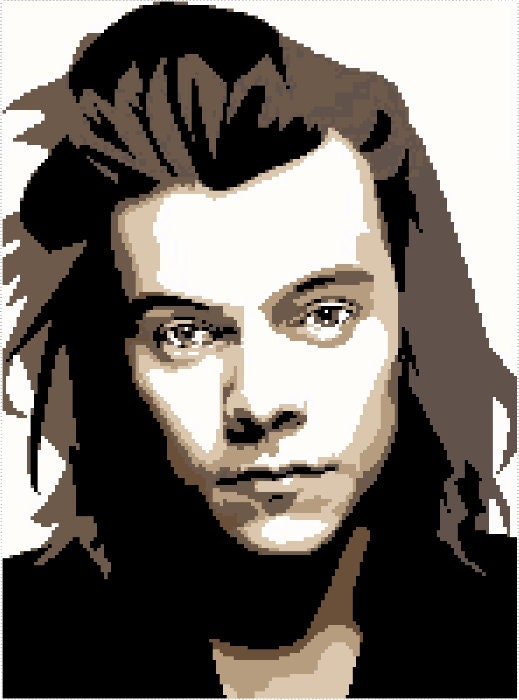 Harry Styles Cross Stitch Pattern Etsy - Harry Styles Cross Stitch Pattern