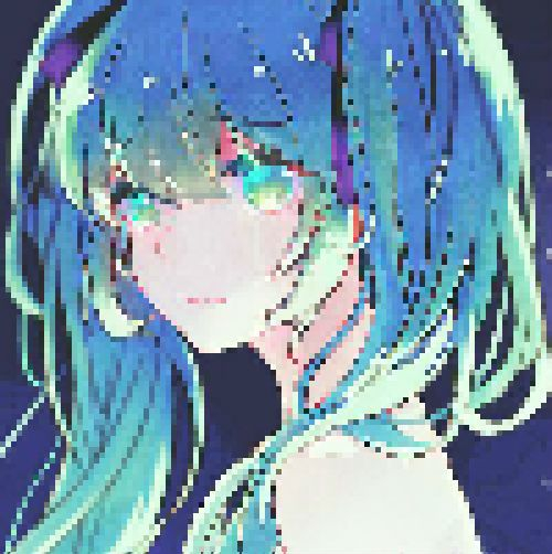 Hatsune Miku Point De Croix Cross Stitch Perler Bead Pattern  - Hatsune Miku Cross Stitch Pattern