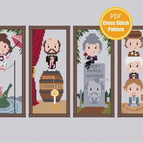 Haunted Mansion Cross Stitch Pattern Hitchhiking Ghosts Etsy - Haunted Mansion Cross Stitch Pattern