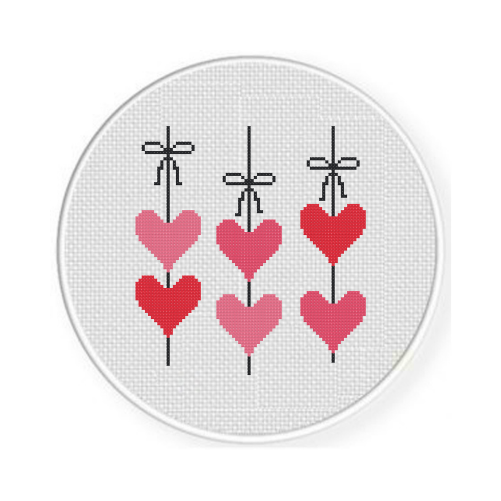Heart Strings Cross Stitch Pattern Daily Cross Stitch - Souvenirs Of The Heart Cross Stitch Pattern