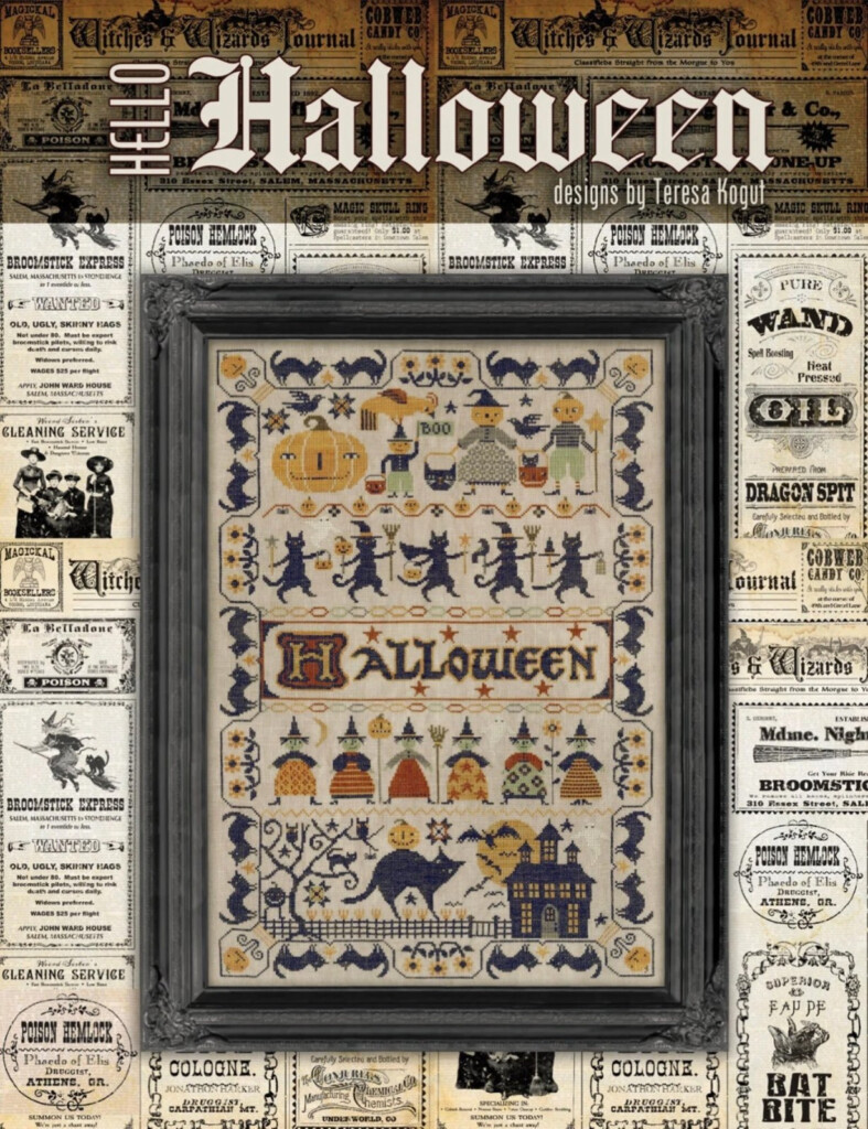 Hello Halloween Cross Stitch Designs By Teresa Kogut - Hard To Find Cross Stitch Patterns