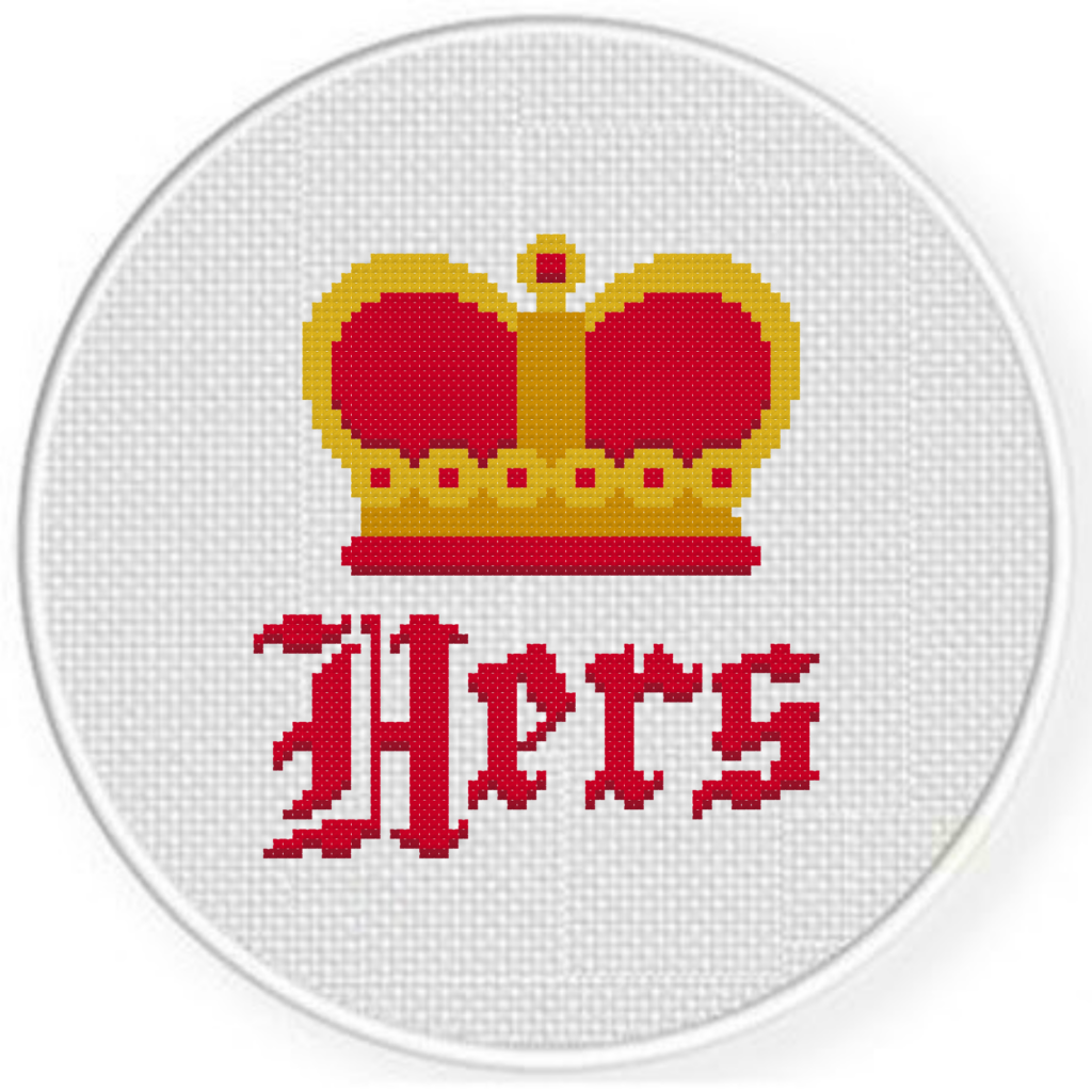 Hers Queen Cross Stitch Pattern Daily Cross Stitch - Queen Of Hearts Cross Stitch Pattern