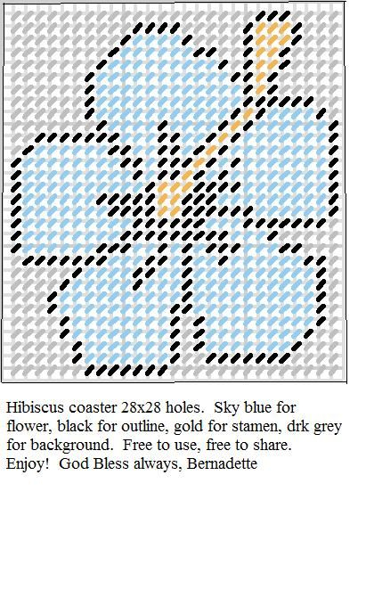 Hibiscus Plastic Canvas Coasters Plastic Canvas Stitches Plastic  - Turn Picture Into A Cross Stitch Pattern