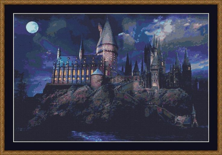 Hogwarts Cross Stitch Pattern Movie Cross Stitch Castle Etsy In 2021  - Hogwarts Castle Cross Stitch Pattern