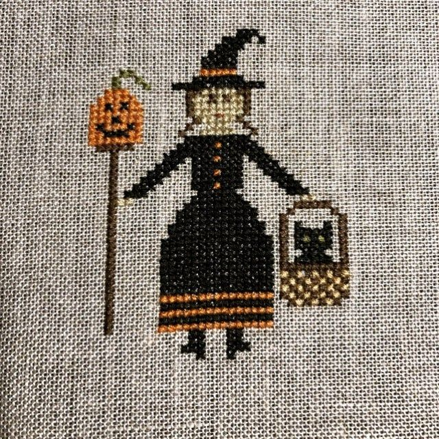Home For Halloween Primitive PDF Cross Stitch Pattern By The Etsy  - Free Primitive Halloween Cross Stitch Patterns