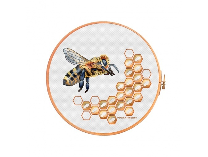 Honey Bee Cross Stitch Pattern Code NP 049 Pivtsaeva Natalya Buy  - Free Honey Bee Cross Stitch Pattern