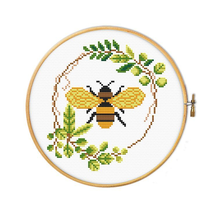 Honey Bee For Cross Stitch Pattern Inspire Uplift Cross Stitch  - Free Honey Bee Cross Stitch Pattern
