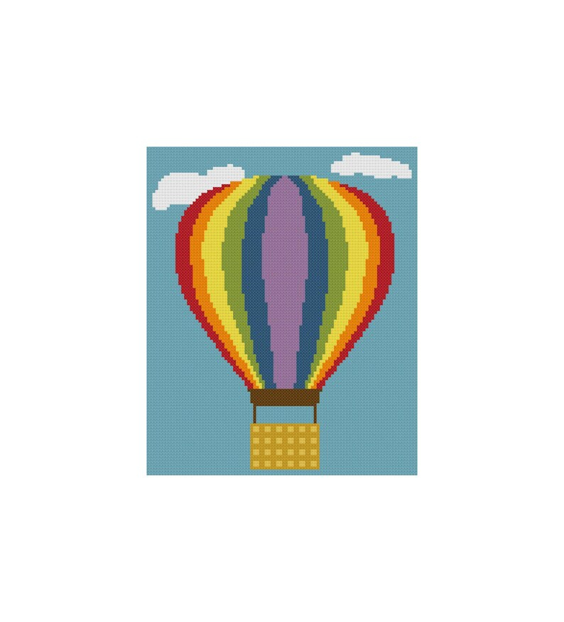 Hot Air Balloon Cross Stitch Pattern Cross Stitch Patterns - Hot Air Balloon Cross Stitch Pattern Free