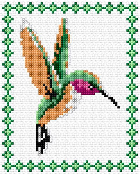 Hummingbird Cross Stitch Designs - Free Hummingbird Cross Stitch Pattern