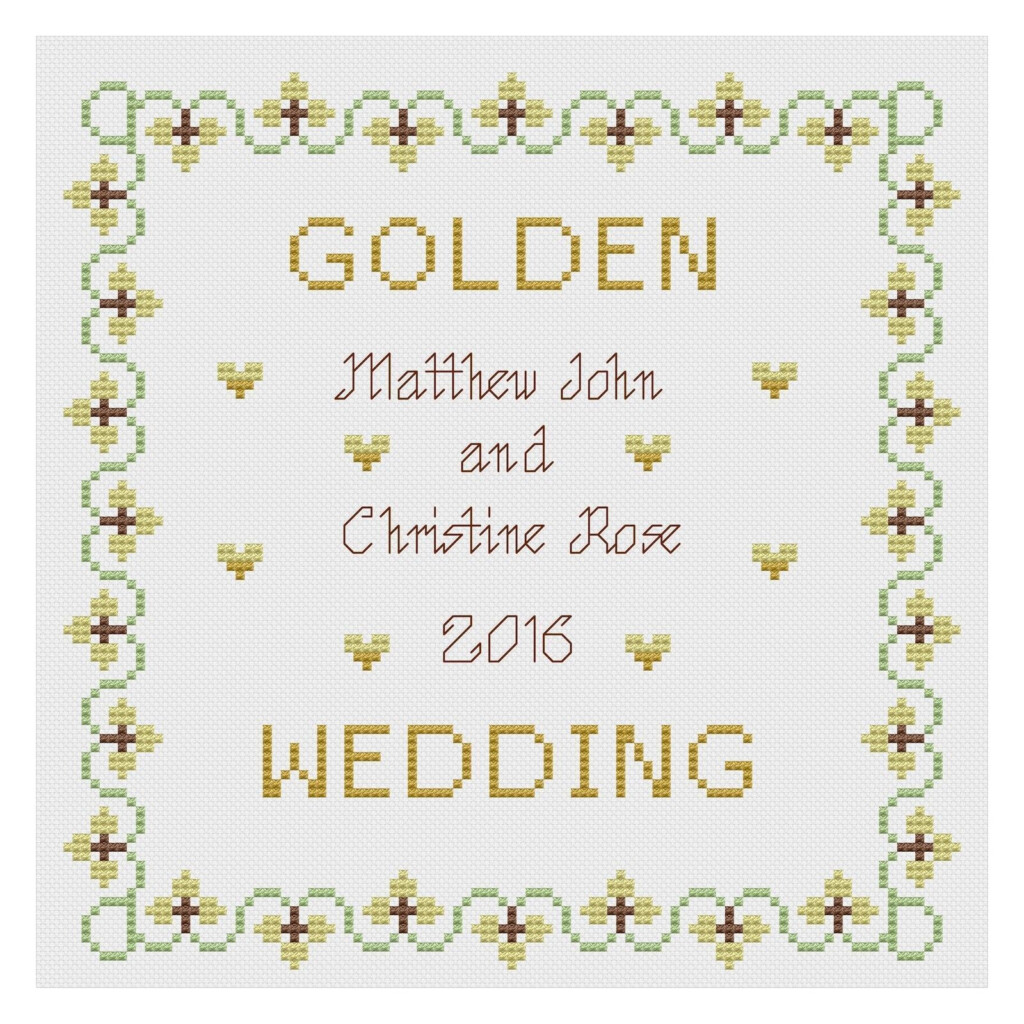 Incredible Free Golden Wedding Anniversary Cross Stitch Patterns Ideas - Wedding Anniversary Cross Stitch Patterns