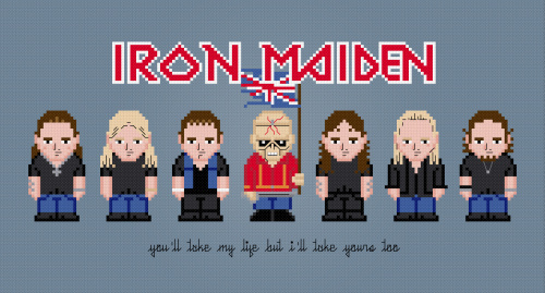 Iron Maiden Cross Stitch Pattern - Iron Maiden Cross Stitch Pattern