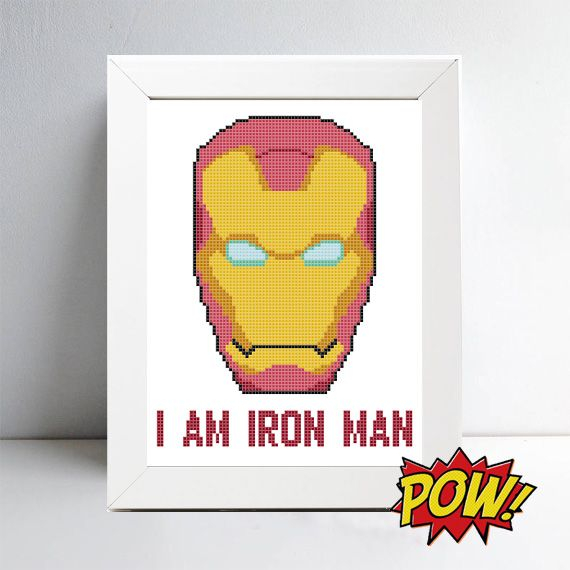 Iron Man Cross Stitch Pattern Cross Stitch Patterns - Iron Man Cross Stitch Pattern