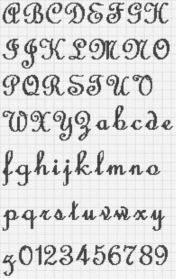Italic Cross Stitch Letters Cross Stitch Patterns - Christmas Cross Stitch Letter Patterns