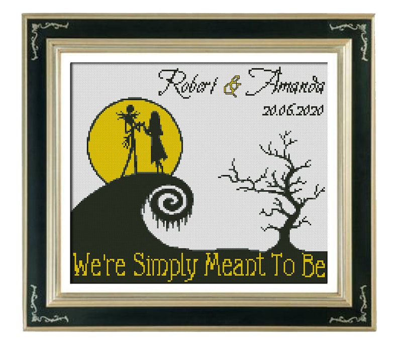 Jack And Sally Cross Stitch Cross Stitch Patterns - Jack And Sally Cross Stitch Pattern