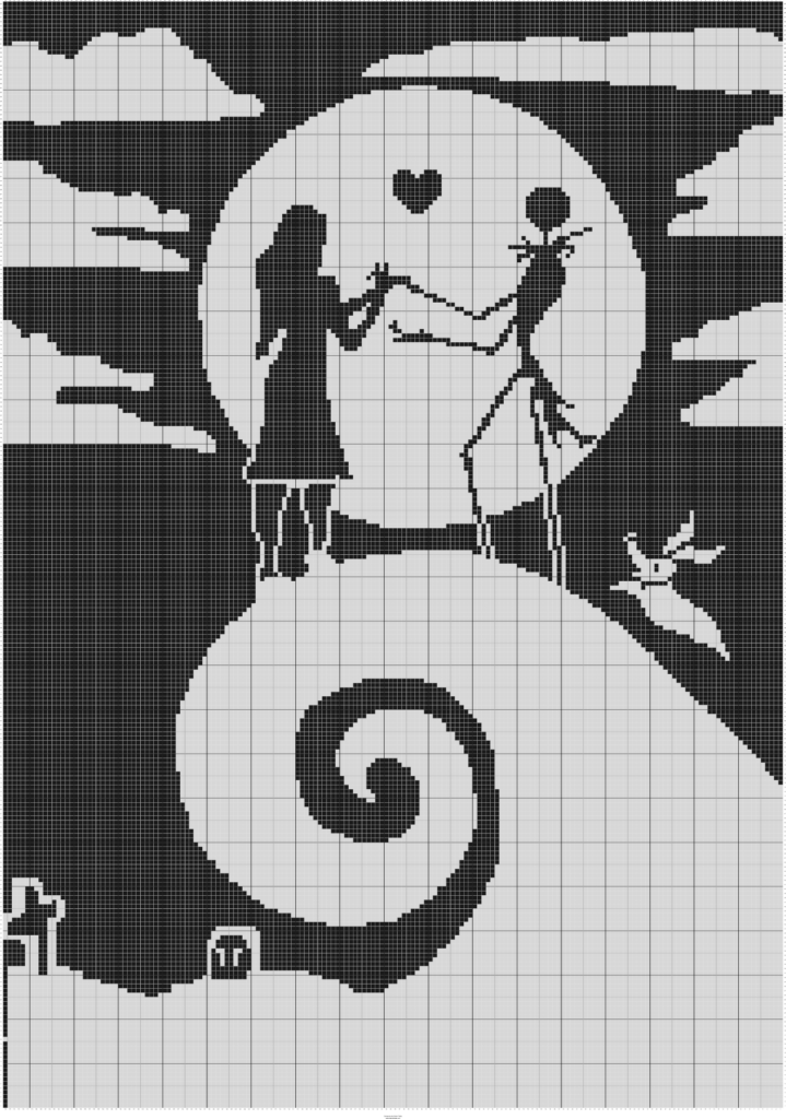 Jack And Sally Cross Stitch Pattern Printable Templates Free - Jack And Sally Cross Stitch Pattern