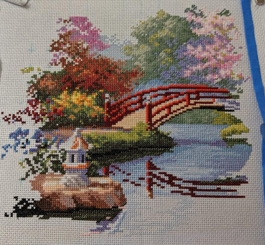 Japanese Garden Cross Stitch Pattern Cross Stitch Patterns - Japanese Garden Cross Stitch Pattern