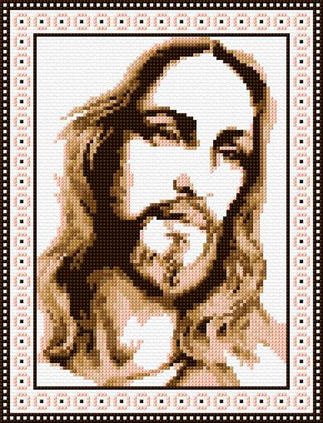 Jesus Cross Stitch Designs - Face Of Jesus Cross Stitch Pattern