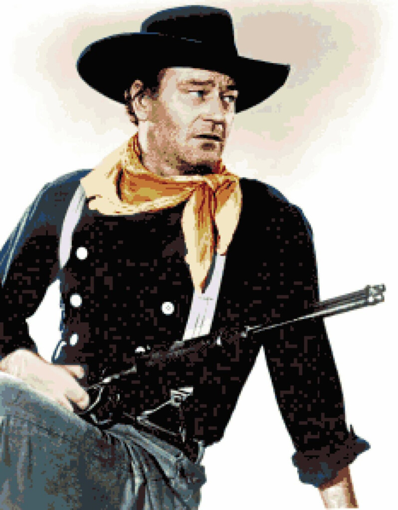 John Wayne Counted Cross Stitch Pattern Celebrity Pixel Art Etsy - John Wayne Cross Stitch Pattern