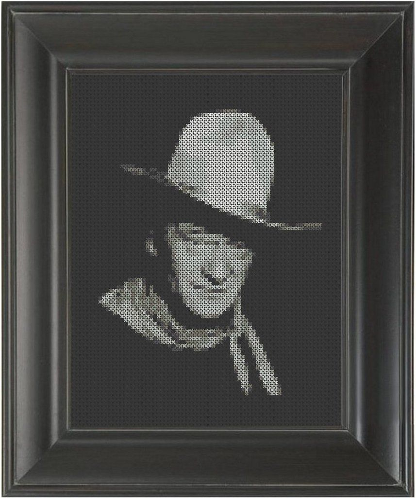 John Wayne Cross Stitch Pattern Chart Cross Stitch Stitch Patterns  - John Wayne Cross Stitch Pattern