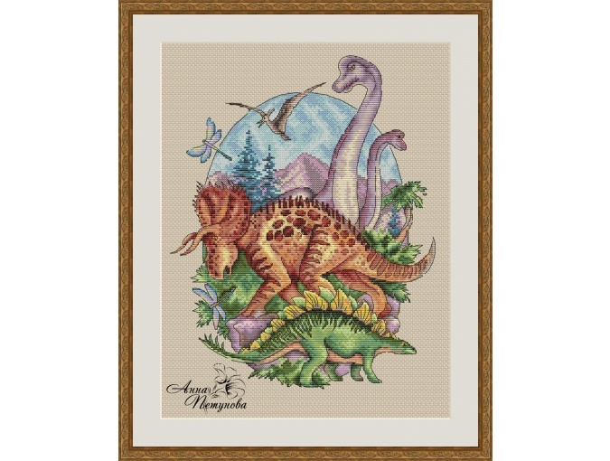 Jurassic Park Part 2 Cross Stitch Pattern Code AP 186 Anna Petunova  - Jurassic Park Cross Stitch Pattern Free