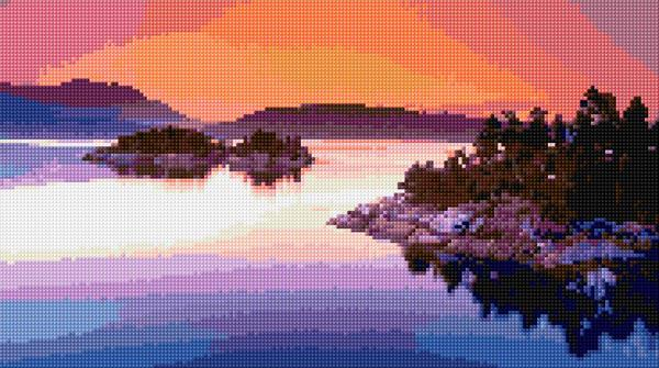 Lake Cross Stitch Designs - Enchanted Lake Cross Stitch Pattern