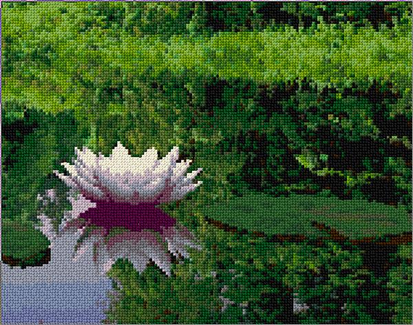 Lake Cross Stitch Designs - Enchanted Lake Cross Stitch Pattern