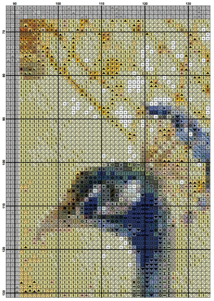 Large Cross Stitch Chart Counted Cross Stitch Pattern Etsy - Large Counted Cross Stitch Patterns