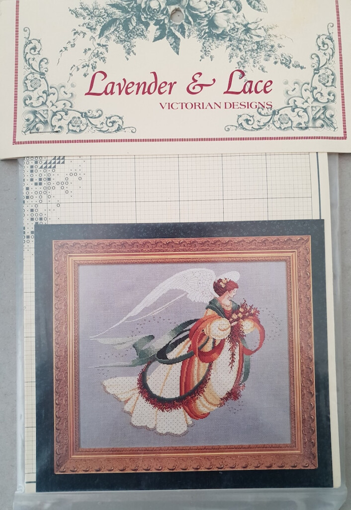 Lavender Lace Cross Stitch Chart Angel Of Autumn 30 By Etsy - Angel Cross Stitch Patterns Lavender Lace