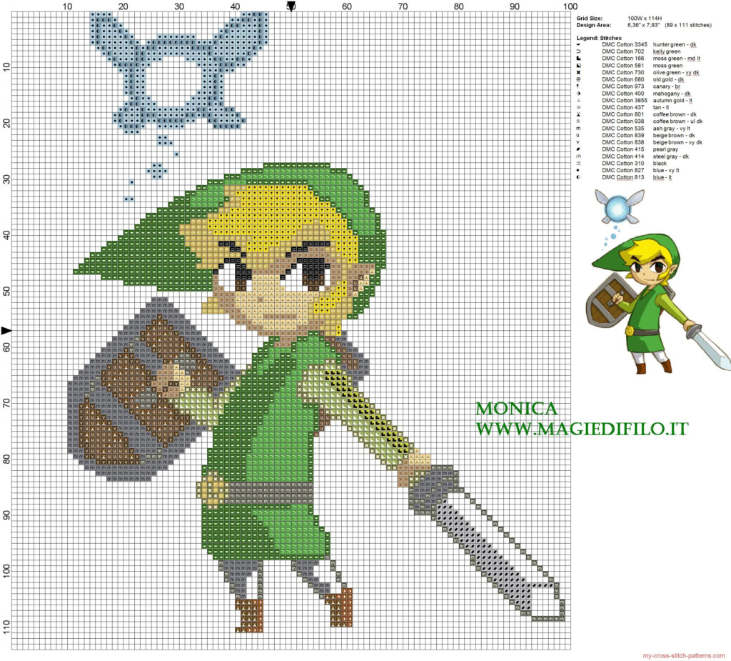 Legend Of Zelda Cross Stitch Pattern Printable Templates Free - Legend Of Zelda Cross Stitch Pattern