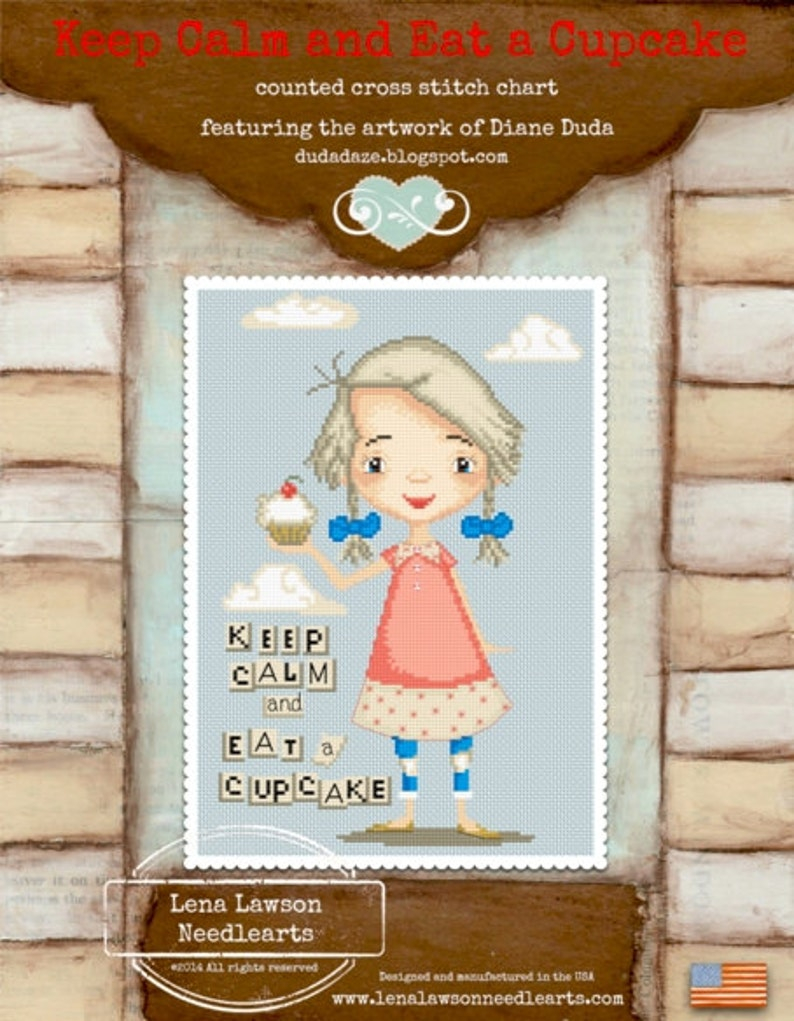 Lena Lawson Counted Cross Stitch Chart Featuring Cupcake Art Etsy - Lena Lawson Cross Stitch Patterns