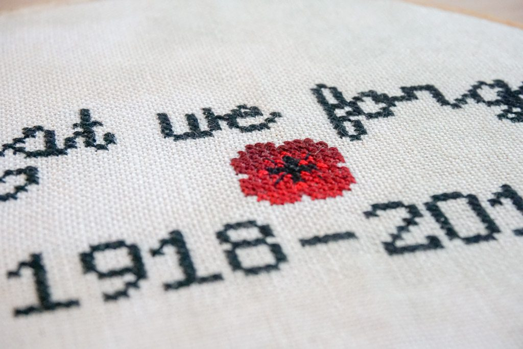 Lest We Forget Poppy Cross Stitch Pattern - Simple Poppy Cross Stitch Pattern Free