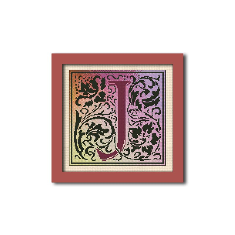 Letter J Cross Stitch Pattern Personalized Sampler Monogram J Etsy - Letter J Cross Stitch Pattern
