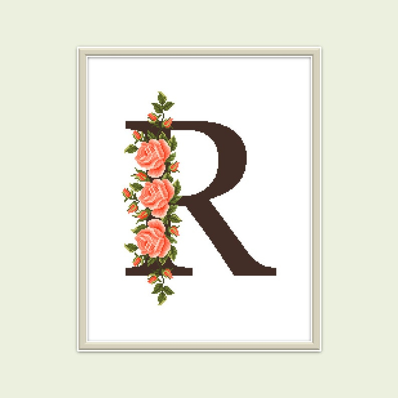 Letter R Cross Stitch Pattern Cross Stitch Patterns - Letter R Cross Stitch Pattern