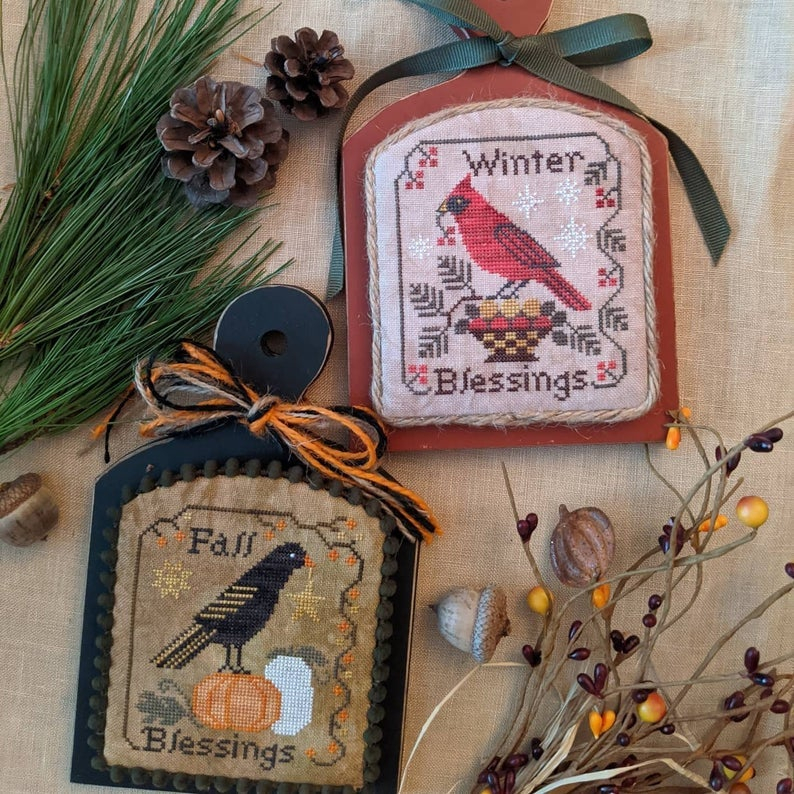 Lila s Studio SEASONS BLESSINGS Cross Stitch Pattern 2 Cross Stitch  - Lila's Studio Cross Stitch Patterns