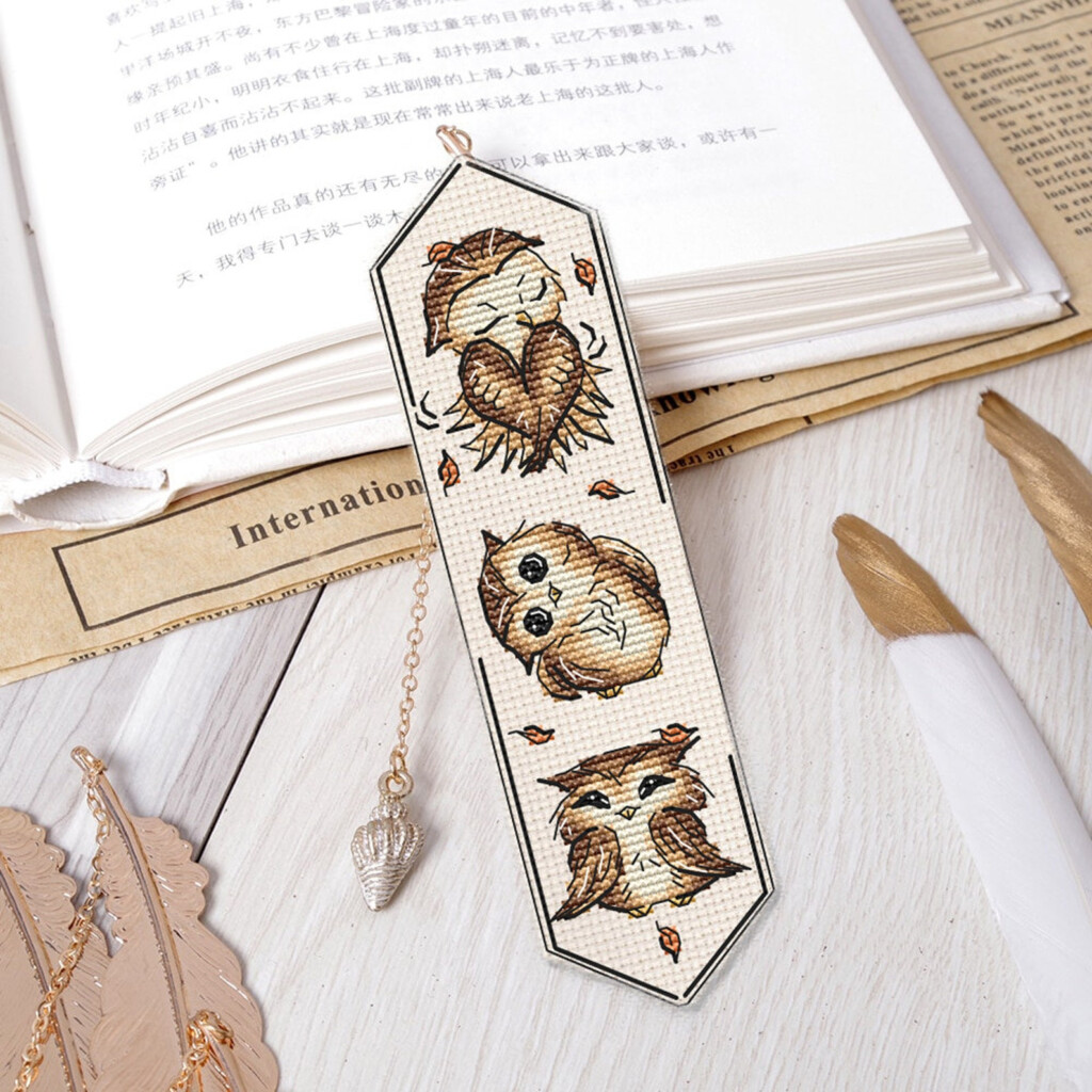 Little Cute Owls Bookmark PDF Cross Stitch Pattern Etsy - Owl Bookmark Cross Stitch Pattern