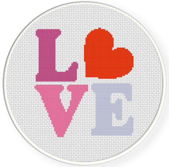 Love Cross Stitch Pattern Daily Cross Stitch - Quilty Love Cross Stitch Pattern