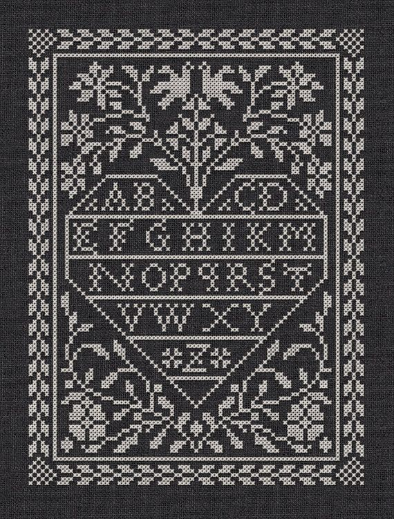 Love Letters Romantic Cross Stitch Pattern 4 Page Instant Download  - Easy Romantic Cross Stitch Patterns