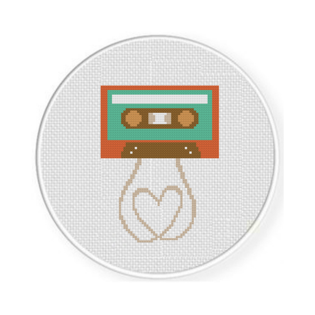 Love Mix Tape Cross Stitch Pattern Daily Cross Stitch - 100 Cross Stitch Patterns To Mix And Match