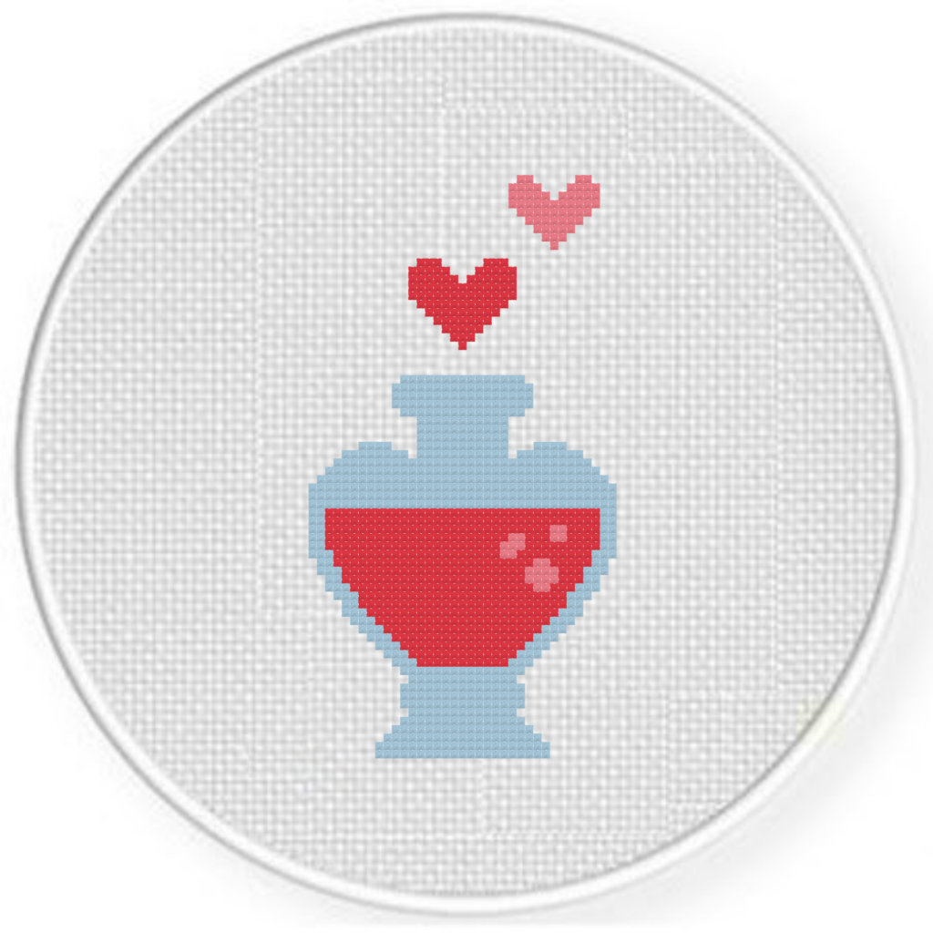 Love Potion Cross Stitch Pattern Daily Cross Stitch - Cross Stitch Pattern For Love