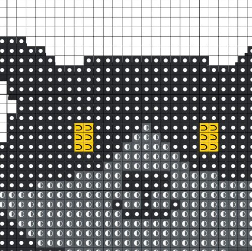 Lucky Black Cat Cross Stitch Pattern Daily Cross Stitch - Grey Cat Cross Stitch Pattern