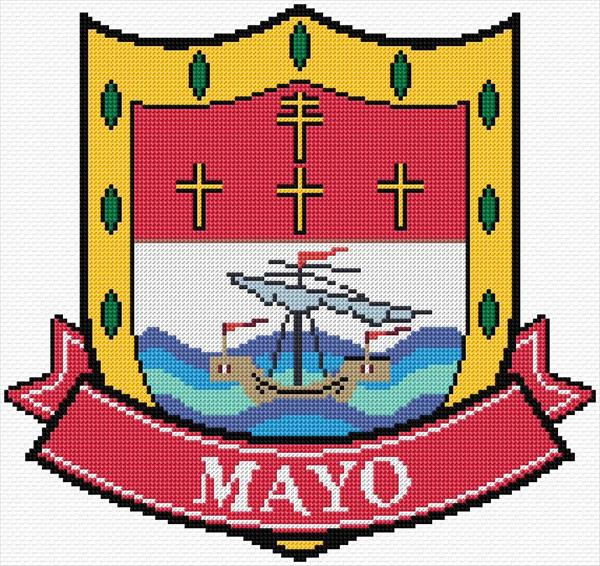Mayo Crest Cross Stitch Designs - Family Crest Cross Stitch Pattern