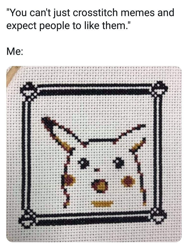 Meme Cross Stitch Pattern - This Is Fine Meme Cross Stitch Pattern