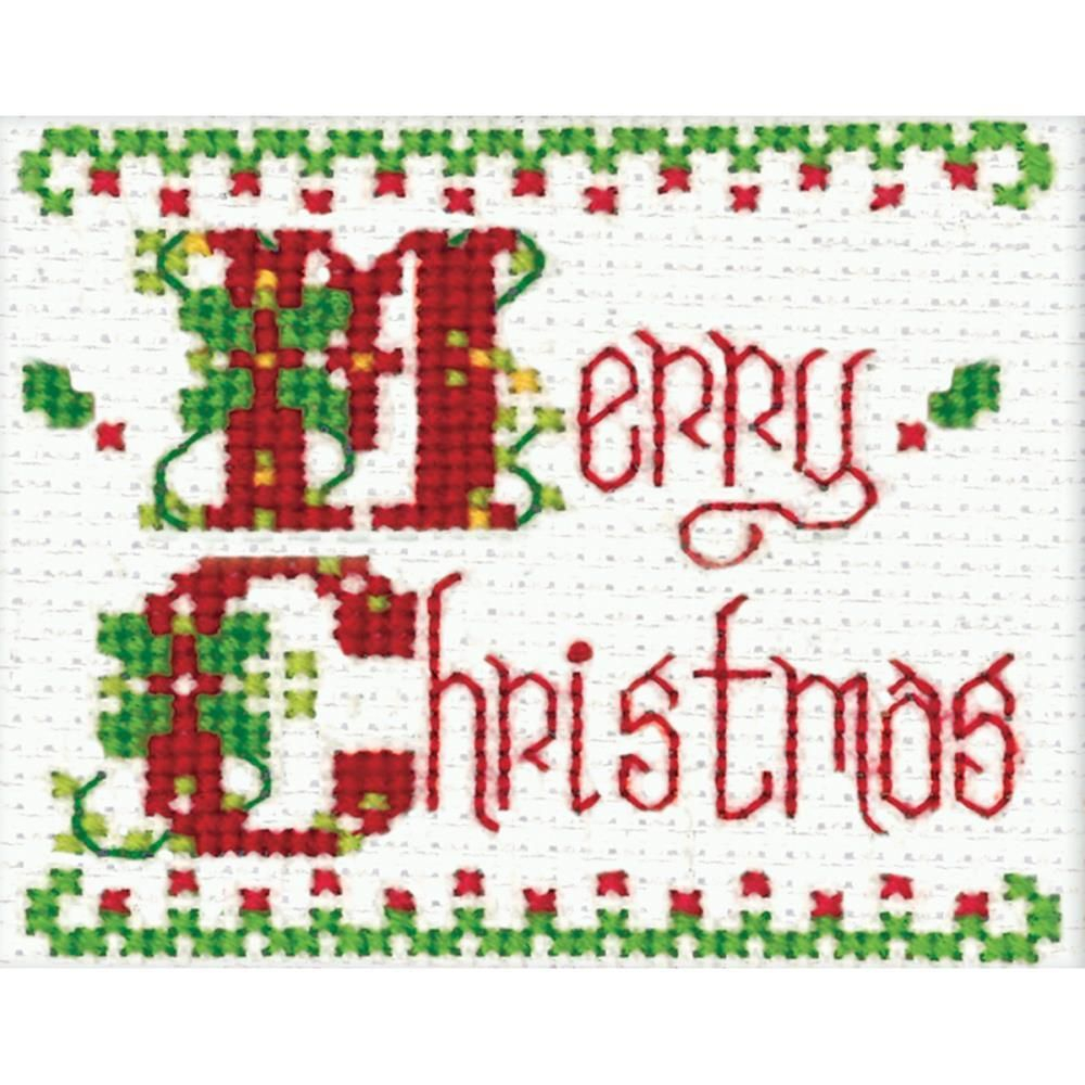 Merry Christmas Ornament Counted Cross Stitch Kit 2 X3 Cross Stitch  - Free Counted Cross Stitch Patterns Christmas