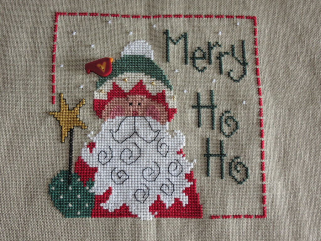 Merry Ho Ho Christmas Cross Stitch Holiday Cross Stitch Cross  - Ho Ho Ho Cross Stitch Pattern