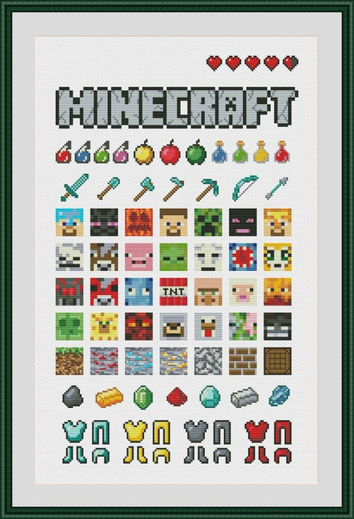 Minecraft Cross Stitch Patterns - Free Minecraft Cross Stitch Patterns