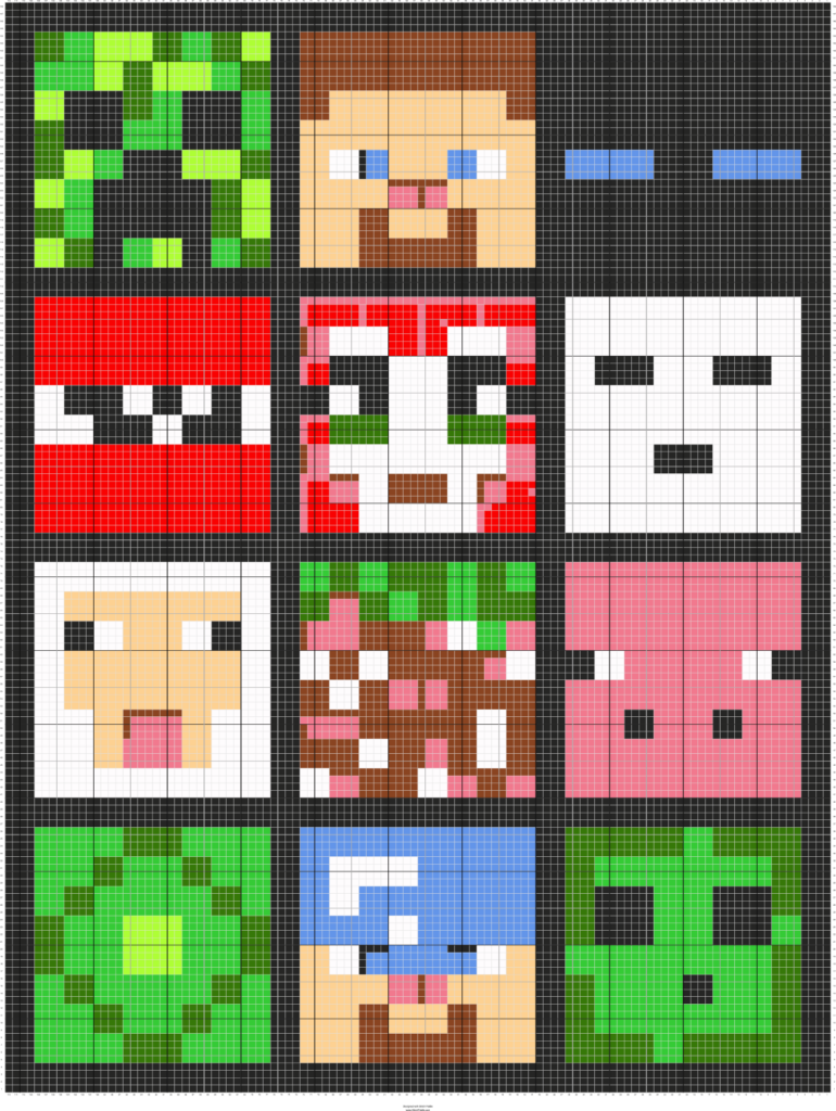 Minecraft Cross Stitch Patterns - Free Minecraft Cross Stitch Patterns